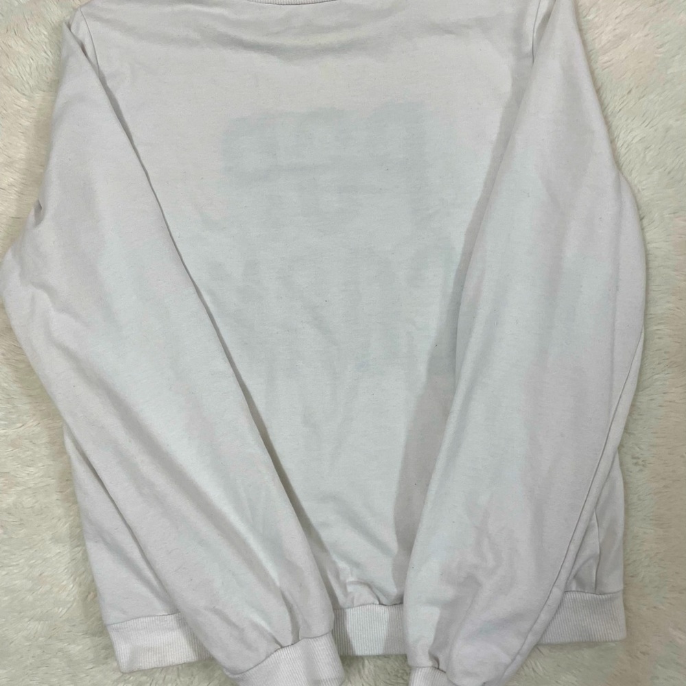 Popcorn white long sleeve top
